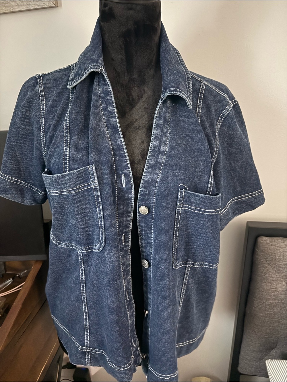 Jane and Delancey Indigo Blue Short-Sleeve Denim Jacket